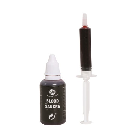 Sangre falsa artificial con jeringuilla halloween