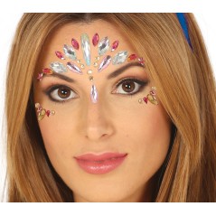 Joyas faciales colores con adhesivo-Tus disfraces baratos