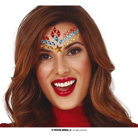 Joyas faciales super heroína con adhesivo