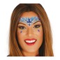 Joyas faciales azules con adhesivo