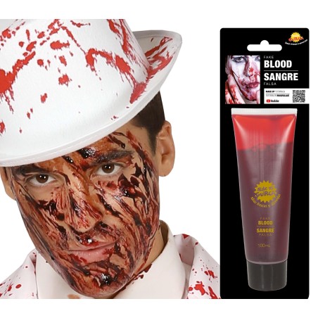 Tubo de sangre artificial de 100 ml-Tus Disfraces
