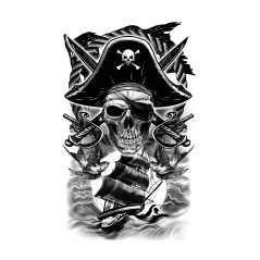 Tatuajes para brazos piratas 14x30 cm calcomanias-Tus Disfraces