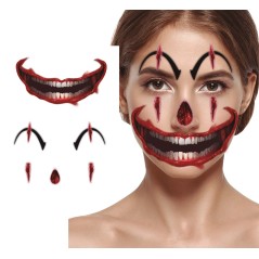 Tatuajes de cara payaso-Tus Disfraces