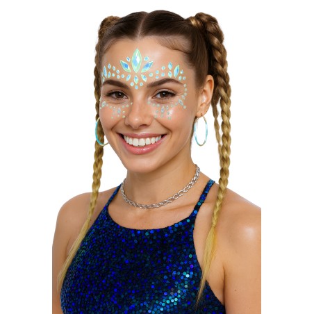 Joyas faciales glow brillan en la oscuridad con adhesivo