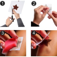 Tatuajes de cara payaso-Tus Disfraces