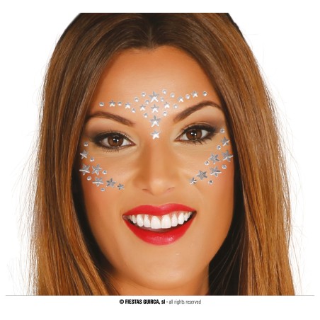 Joyas faciales estrellas con adhesivo-Tus disfraces baratos