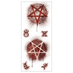 Tatuaje pentagrama satanico 30x13 cm -Tus disfraces baratos