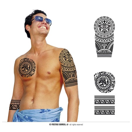 Tatatuajes temporales tribal para piel-Tus Disfraces