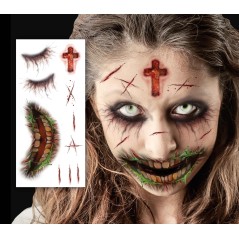 Tatuajes zombie 30x13 cm -Tus disfraces baratos