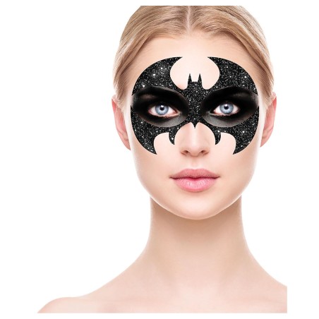 Maquillaje gliter face murcielago