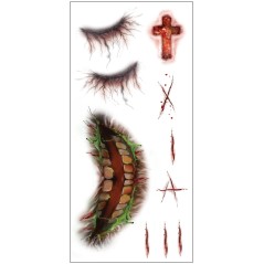 Tatuajes zombie 30x13 cm -Tus disfraces baratos