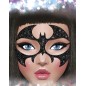 Maquillaje gliter face murcielago