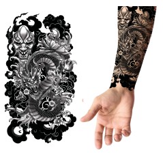 Tatuajes para brazos dragon 14x30 cm calcomanias-Tus Disfraces