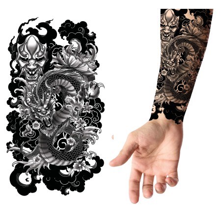 Tatuajes para brazos dragon 14x30 cm calcomanias-Tus Disfraces