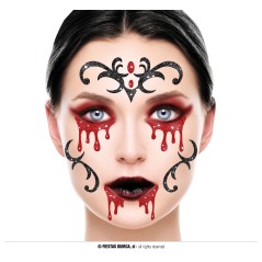 Maquillaje glitter face vampiresa-Tus Disfraces