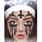 Maquillaje glitter face monja terror