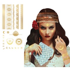 Tattoos oro bruja medium pitonisa-Tus Disfraces