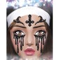 Maquillaje glitter face monja terror