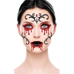 Maquillaje glitter face vampiresa