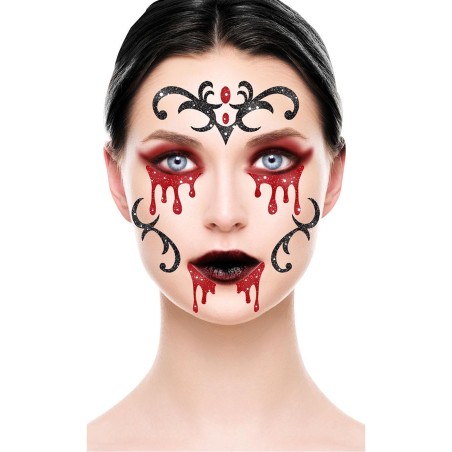 Maquillaje glitter face vampiresa