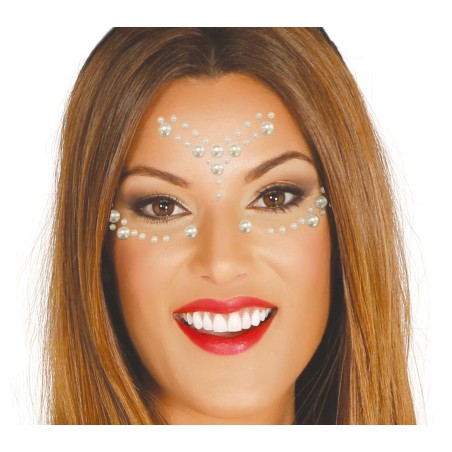 Joyas faciales redondas con adhesivo