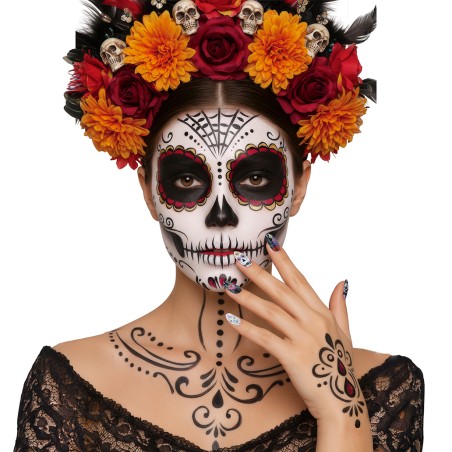 Uñas catrina con pegamento 10 uds
