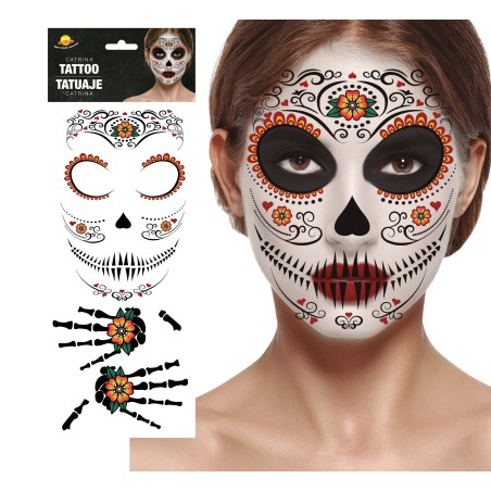 Tatuajes de cara catrina-Tus Disfraces