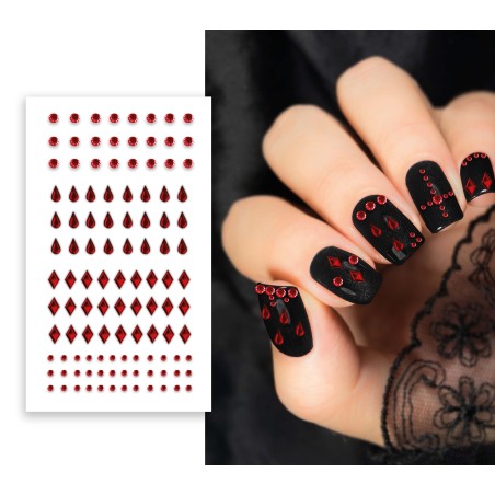 Stickers para uñas roja 6x10 cm-Tus disfraces baratos