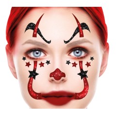 Maquillaje payaso IT glitter face -Tus disfraces baratos