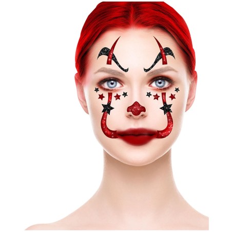 Maquillaje payaso IT glitter face