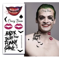 Tatuajes de cara para joker sonrisas-Tus Disfraces