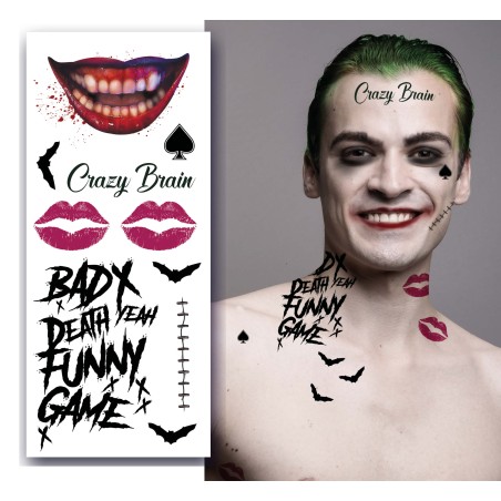 Tatuajes de cara para joker sonrisas-Tus Disfraces