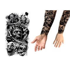 Tatuajes zombies caras 14x30 cm -Tus disfraces baratos
