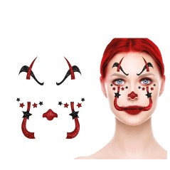 Maquillaje payaso IT glitter face -Tus disfraces baratos