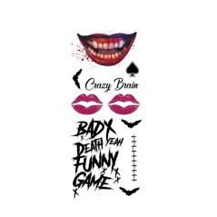 Tatuajes de cara para joker sonrisas-Tus Disfraces