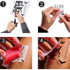 Tatuajes de cara para joker sonrisas-Tus Disfraces