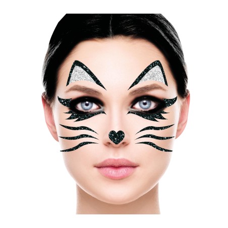 Maquillaje glitter face gatita -Tus disfraces baratos