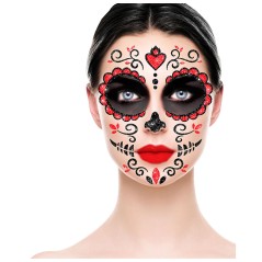 Adhesivo maquillaje glitter catrina 20 cm