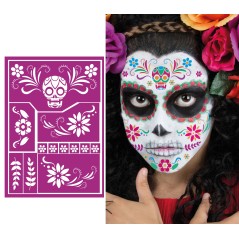 Plantilla de maquillaje halloween catrina-Tus Disfraces