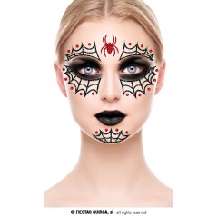 Maquillaje glitter face araña spider