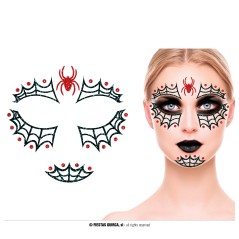 Maquillaje glitter face araña spider-Tus Disfraces