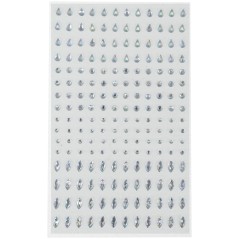 Joyas faciales brillantes plata 9x15 cm
