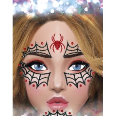 Maquillaje glitter face araña spider-Tus Disfraces