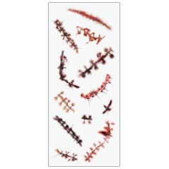 Tatuajes cicatrices 30x13 cm -Tus disfraces baratos