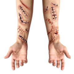 Tatuajes cicatrices 30x13 cm -Tus disfraces baratos