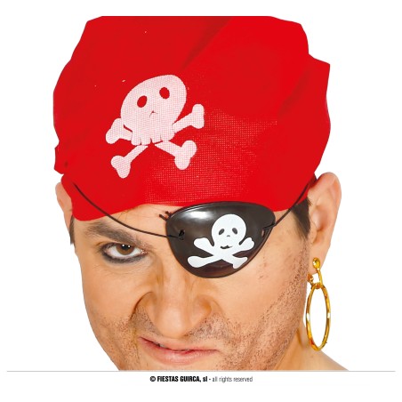 Conjunto pirata pendiente pañuelo parche-Tus disfraces baratos