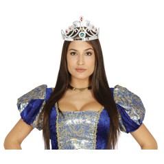 Corona reina plata con pedreria tiara princesas