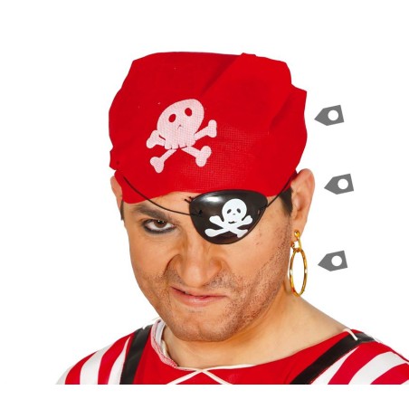 Conjunto pirata pendiente pañuelo parche