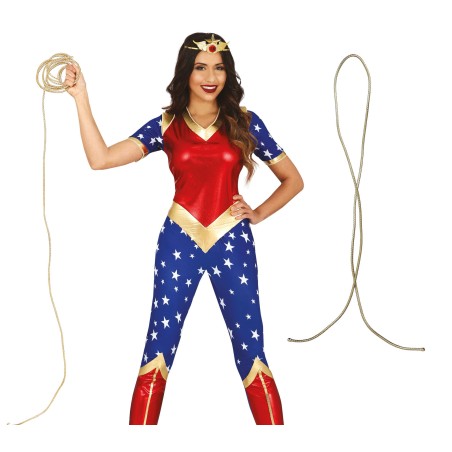 Cuerda oro superheroina 200 cm woman-Tus Disfraces