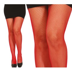 Pantys rojos rejilla pequeña-Tus disfraces baratos